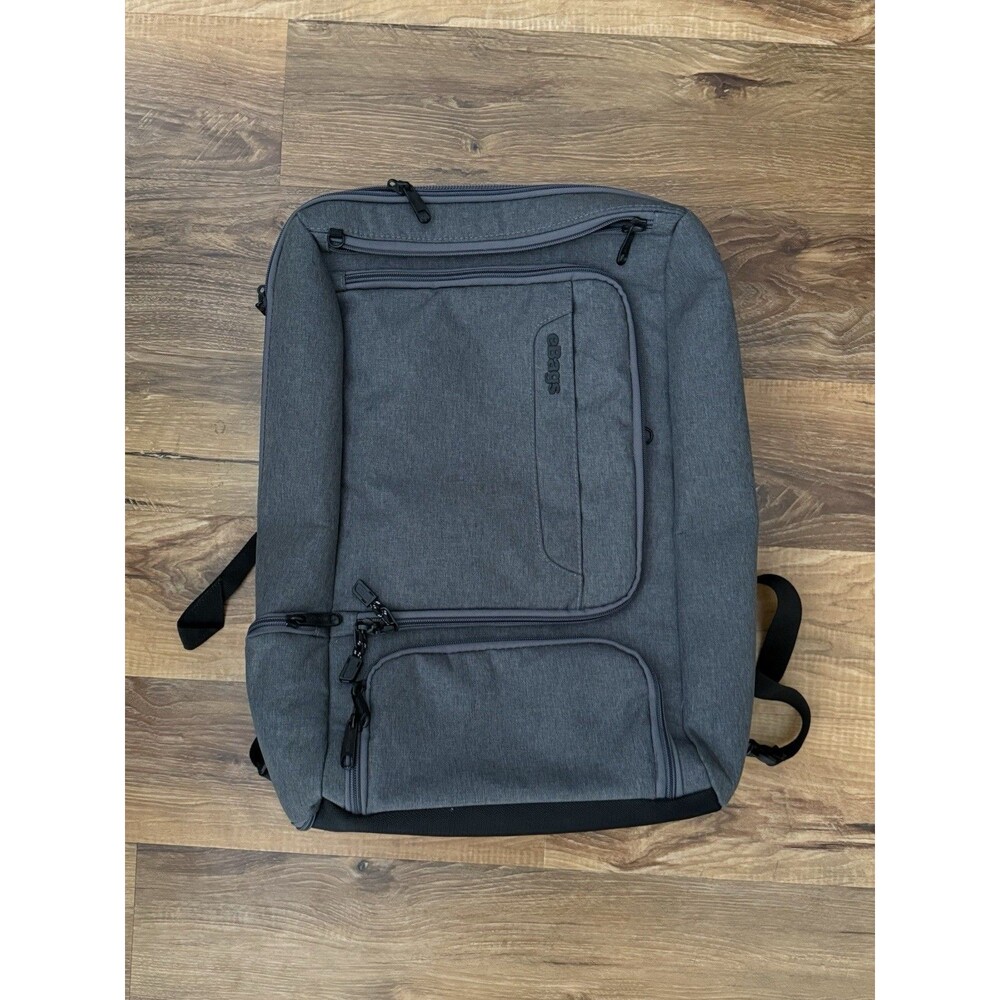eBags Gray Backpack Organizer with Inner Dividers & Orange Interior NWOT Laptop